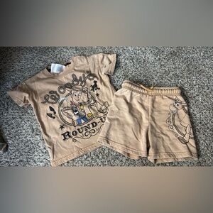 Woody's Round-Up Kids Tan Shorts Set